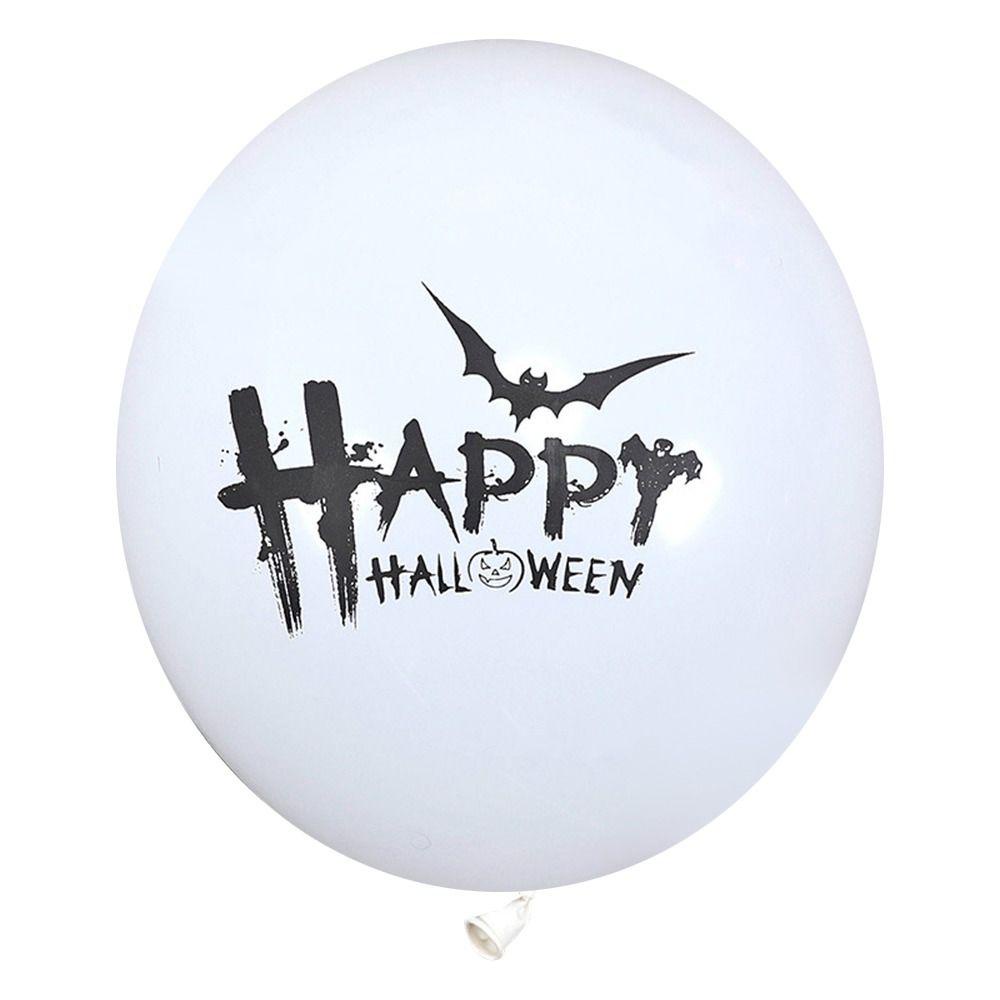 Set 100 Bong Bóng Cao Su Màu Đen Cam Trang Trí Tiệc Halloween
