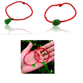 Vòng chỉ đỏ hạt ngọc xanh may mắn thời trang TSV107 Hợp Mệnh Mộc Và Thủy