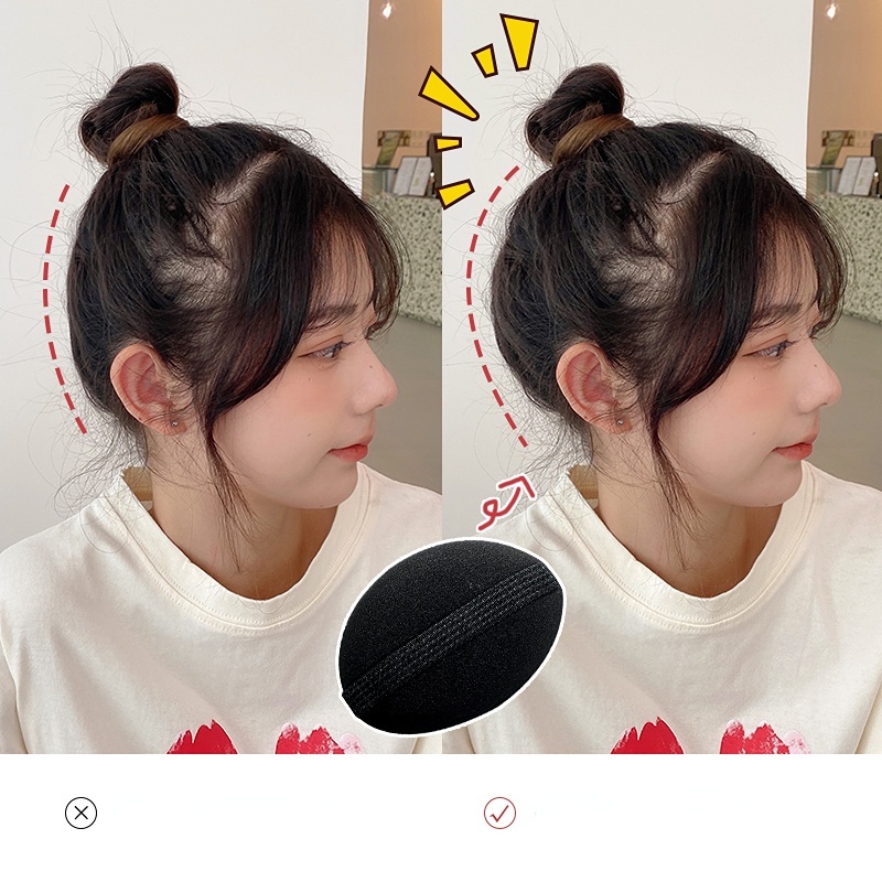 Kẹp tóc giả tự nhiên có đệm nâng chiều cao dành cho nữ