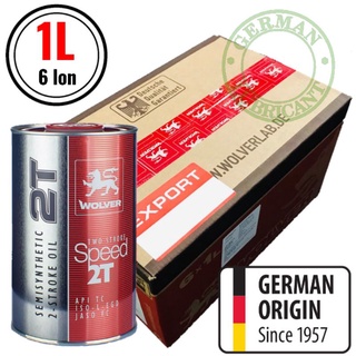 Dầu nhớt xe 2 thì WOLVER SPEED 2T [1L x6] dạng thùng