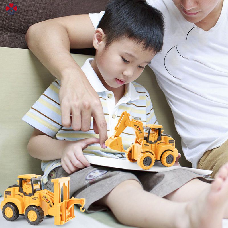 Đồ chơi xe công trình ấn đầu tự chạy nhựa Abs