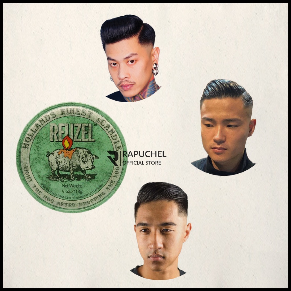 Sáp vuốt tóc nam Reuzel Green Pomade 113g  chính hãng giữ nếp cao cấp Rapuchel Store RG01