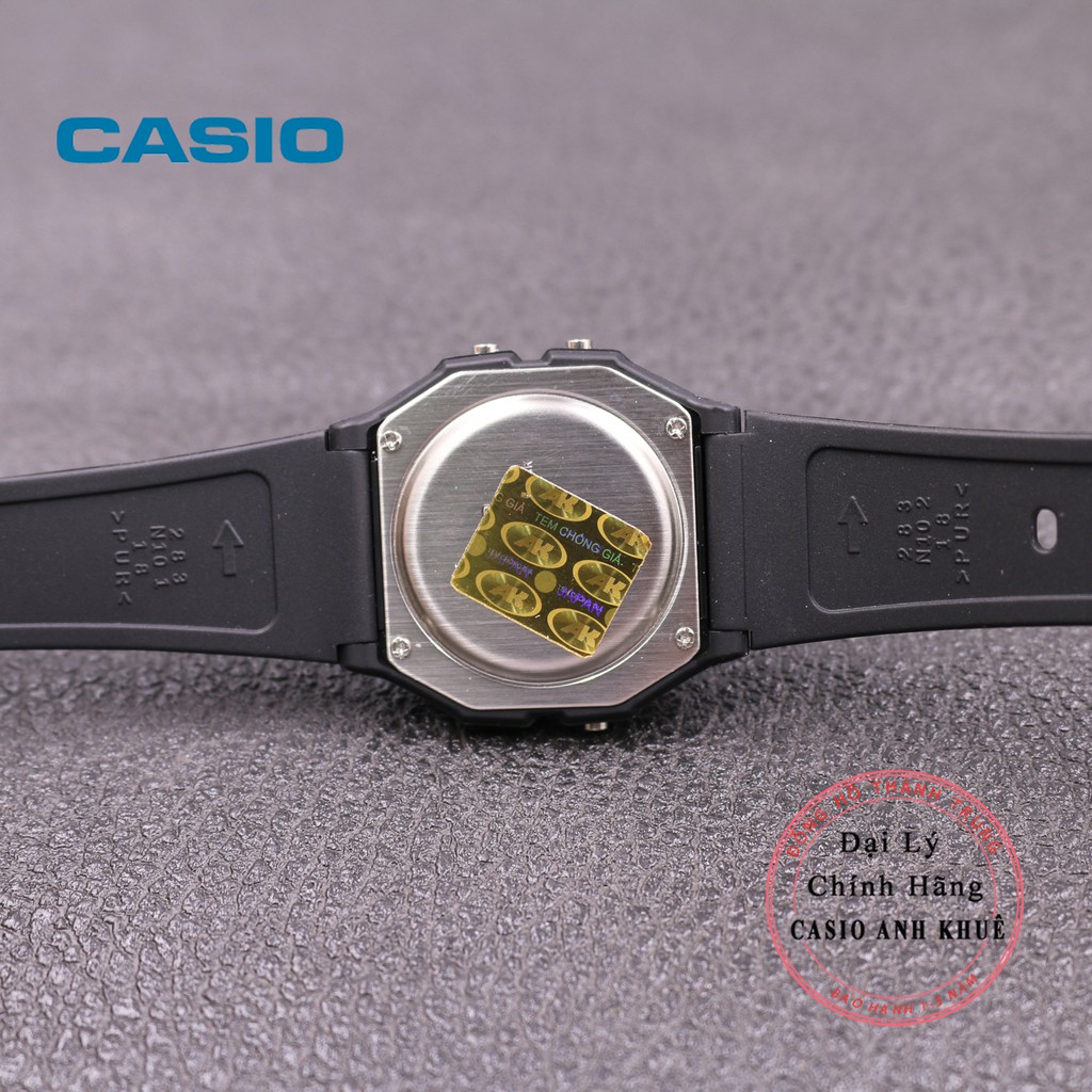 Đồng hồ nam Casio F-91W-3DG dây nhựa bảo hành 18 tháng chính hãng toàn quốc