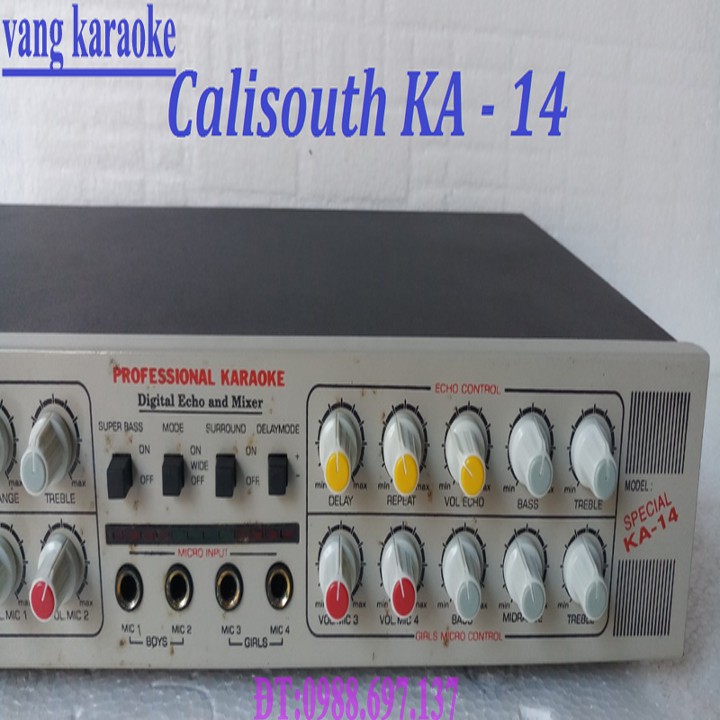 vang karaoke kalisouth KA-14 Trắng - mixer echo