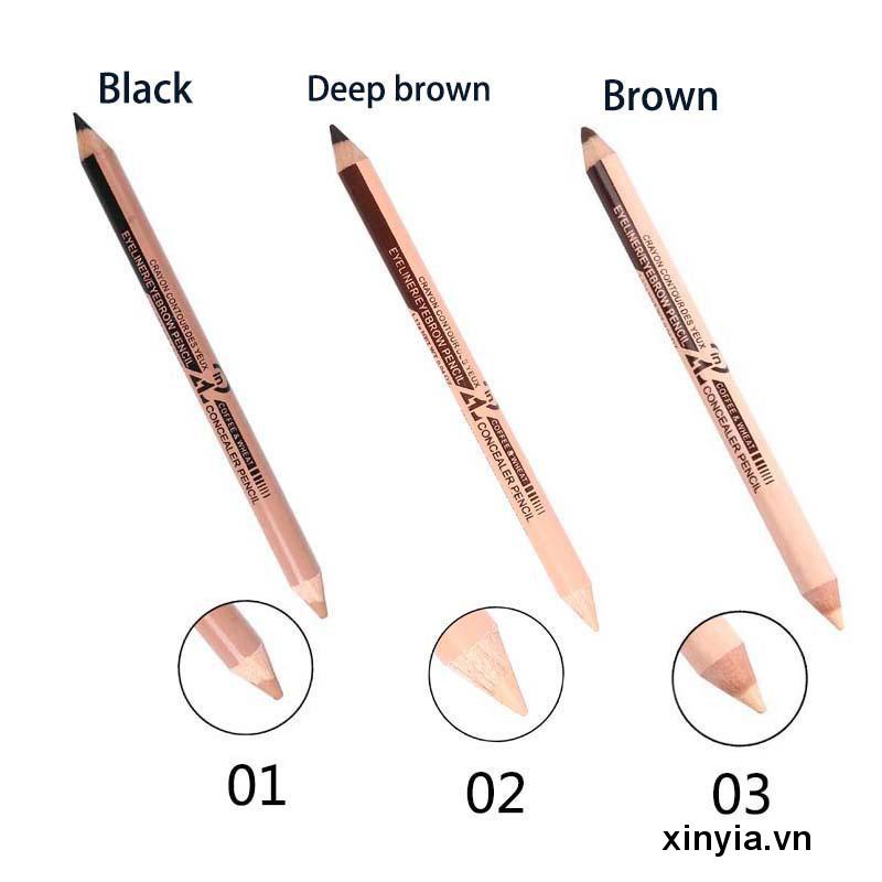 Bút Kẻ Mắt Menow Thiết Kế Hai Đầu Chống Thấm Nước Không Dễ Phai Màu Lâu Trôi