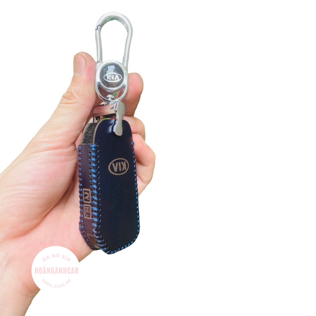 Ốp Chìa Khóa Xe Kia Cerato 2019-2021 Bằng Da Bò Thật, Bọc Chìa Khoá Kia Bao Da Chìa Khoá Cerato