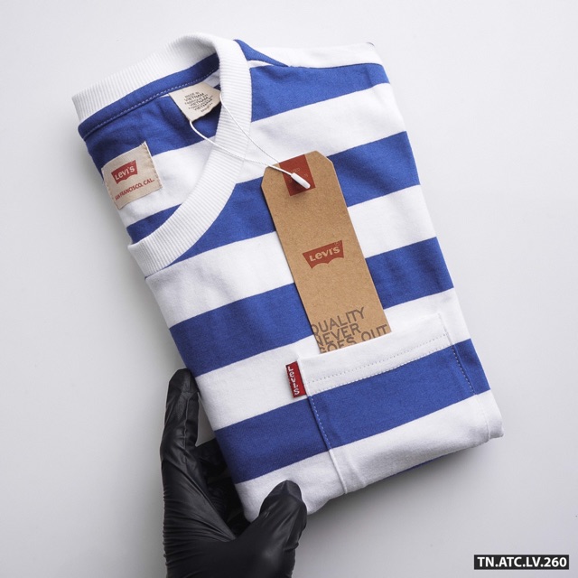 Áo phông nam ngắn tay kẻ ngang sọc to | BigBuy360 - bigbuy360.vn