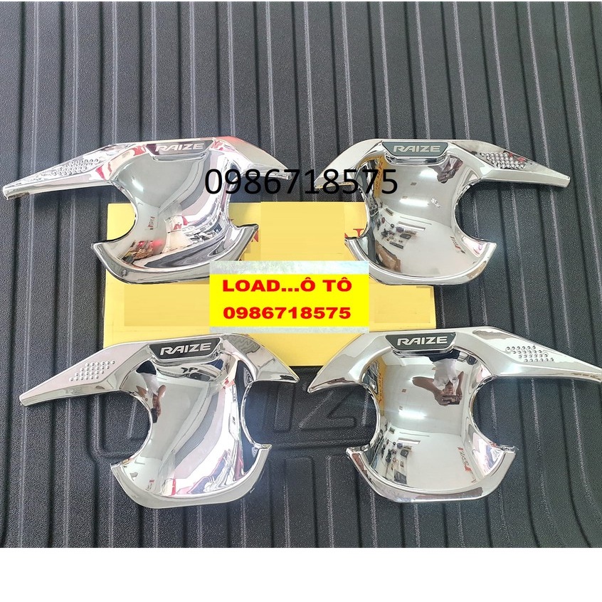 Ốp Hõm Cửa Xe Toyota Raize 2022-2021 Mẫu Mạ Crom Sáng Bóng Cao Cấp