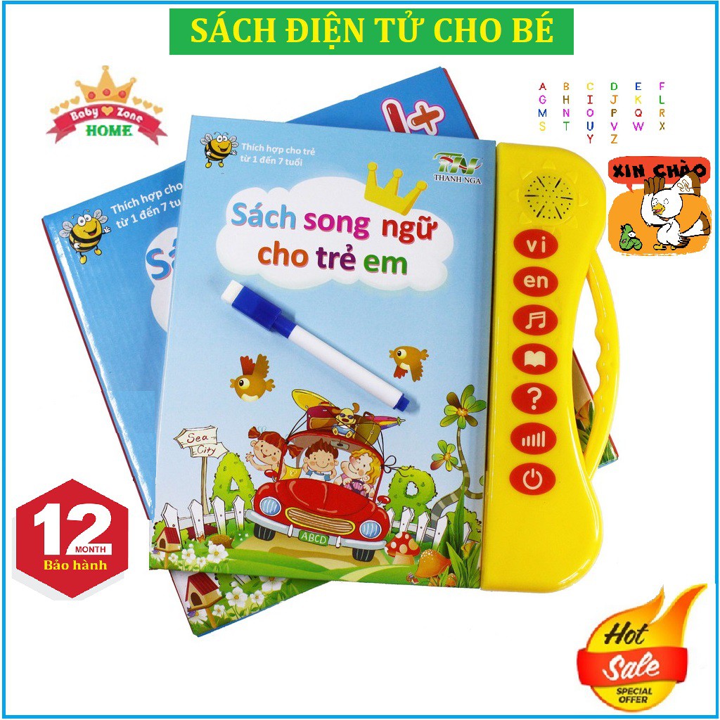 Sách Điện Tử Song Ngữ Thanh Nga Cho Bé-Sách Nói Có Âm Thanh Cho Trẻ Em