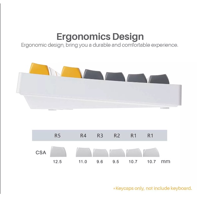 Keycap Csa feker heavy industry theme cho bàn phím cơ 226 phím PBT doubleshot