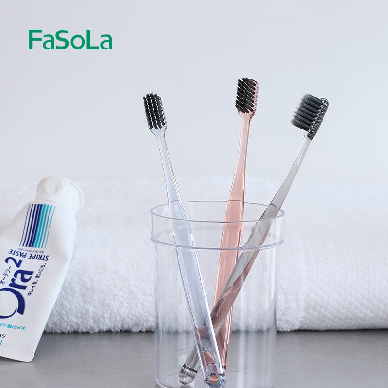 Bàn chải đánh răng lông mềm (gói 3 chiếc) FASOLA FSLJY-239