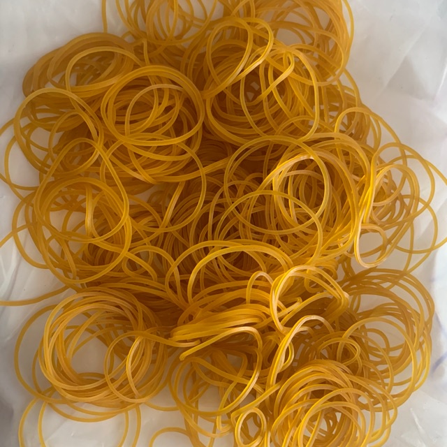 1 bịch 0.5kg dây thun cao su vàng đủ size, dây chun cao su vàng bền dẻo đẹp