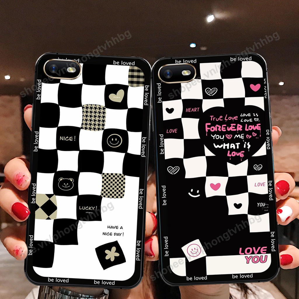 Ốp lưng Oppo A3s / A1k / Realme C1 / Realme C2  ốp họa tiết trái tim caro, chuột mikey thể thao cực đẹp cute cực bền bỉ