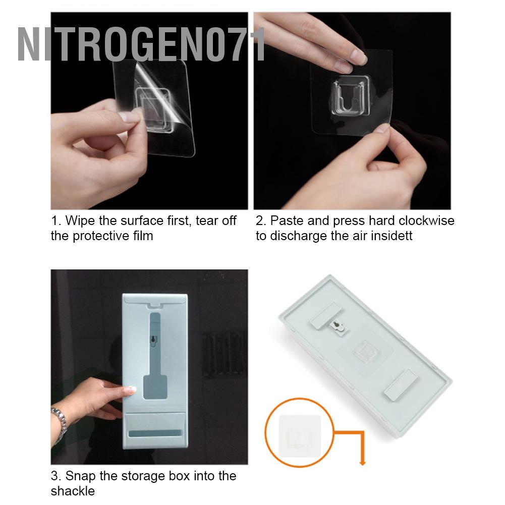 Nitrogen071 Túi nhựa treo tường Máy phân phối rác đựng Hộp lưu trữ tổ chức Giá đỡ cho nhà bếp
