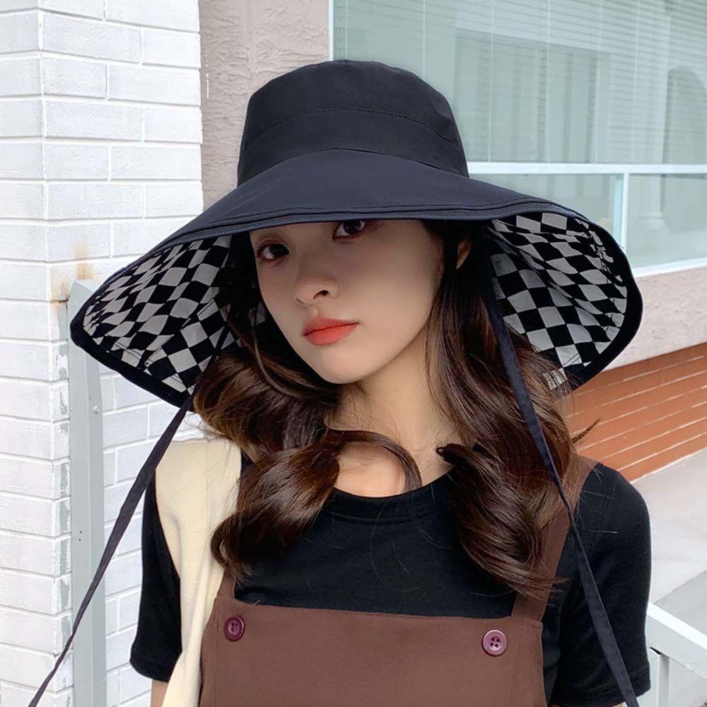 Mũ Rộng Vành Chống Nắng Chống Tia UV Chất Liệu Cotton Cao Cấp Thời Trang Cho Nữ