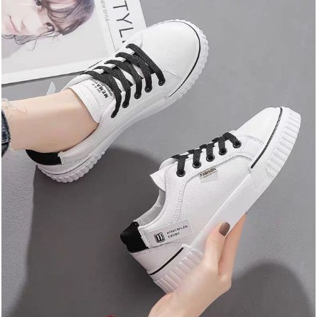 Giày thể thao trắng, giày sneaker nữ, đế cao 3cm, siêu hot đi êm mã BT99