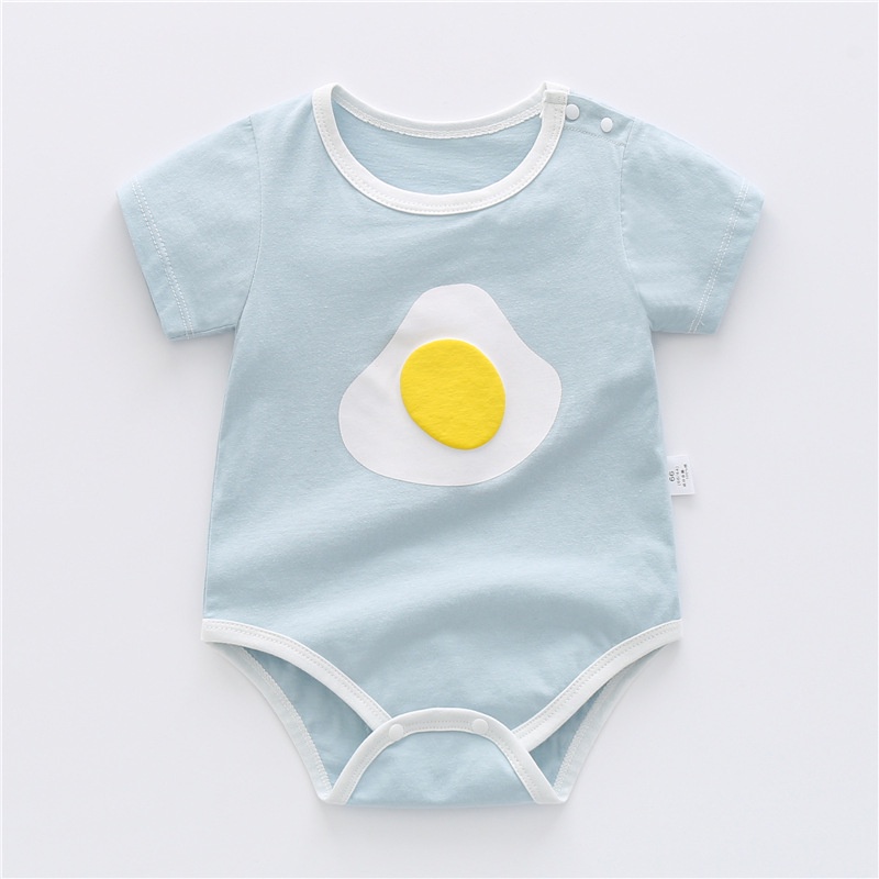 Civi❤ Bộ Áo Liền Quần Tay Ngắn Bằng Vải Cotton Nguyên Chất Mỏng Dành Cho Bé 3 Tháng Tuổi #Cv-1227