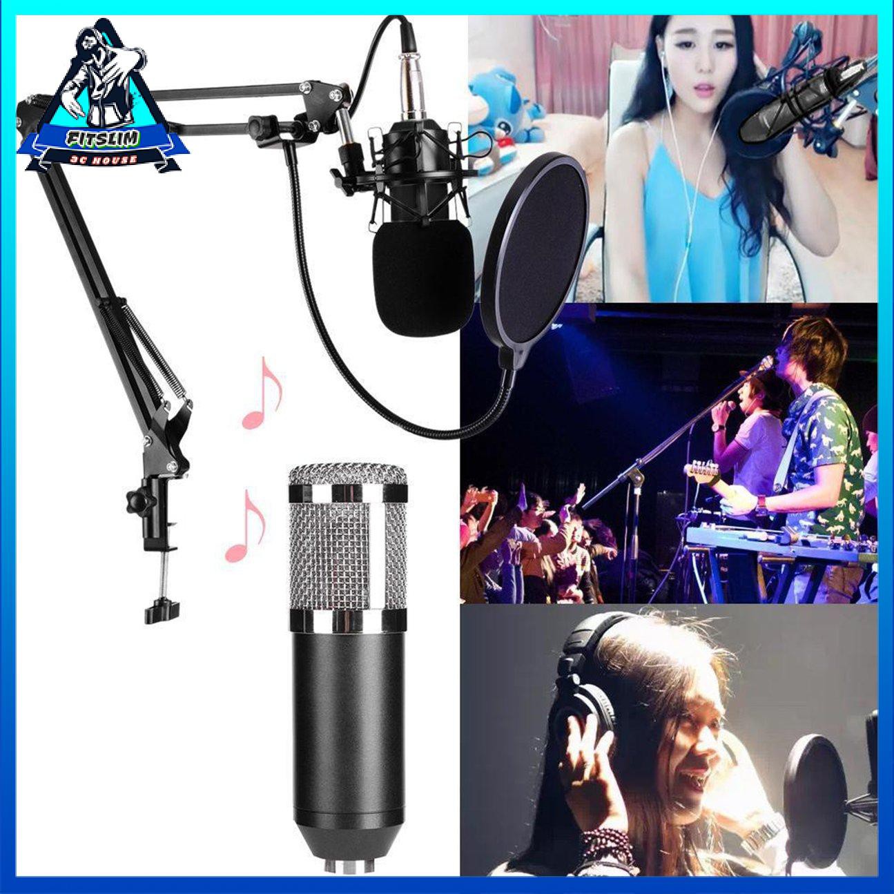 BM800 Dynamic Condenser Microphone Sound Studio KTV Hát Ghi âm Mic