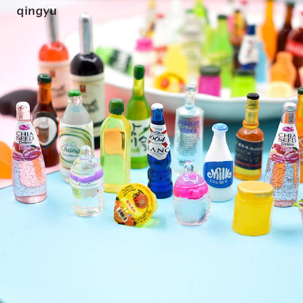 Set 10 / 20 Mô Hình Chai Nước Ngọt Mini Trang Trí Nhà Búp Bê