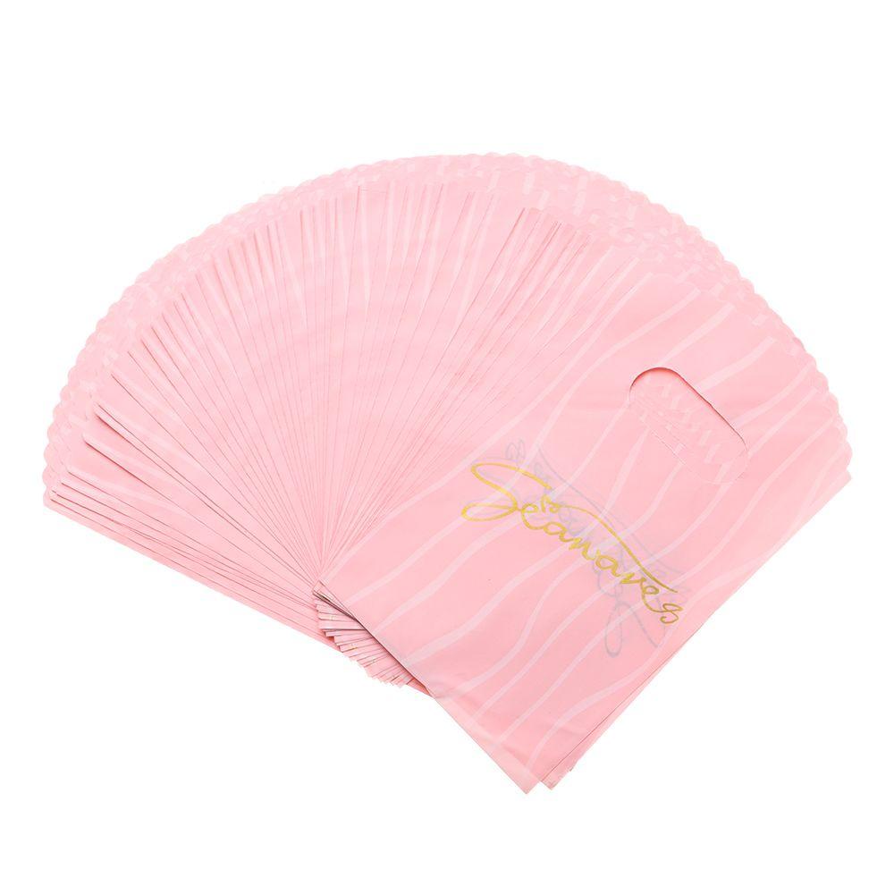Set 50 Túi Nhựa Có Tay Cầm Thiết Kế Mới Đơn Giản Tiện Lợi Dễ Sử Dụng