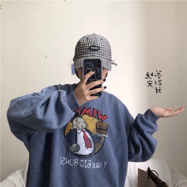 [Sẵn TRẮNG ] - áo sweater nỉ bông ulzzang