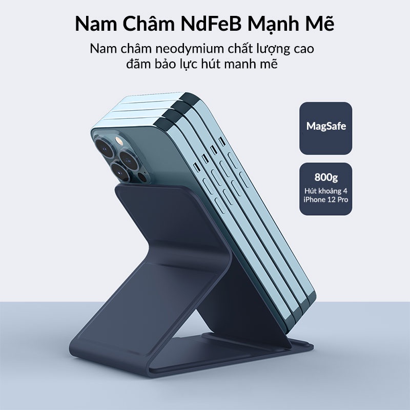 Giá Đỡ Điện Thoại Hỗ Trợ Magsafe NILLKIN Snapbase Magnetic Stand Chống Mỏi Cổ Vai Gáy Mỏi Tay Cho iPhone 13 12 Njoyshop