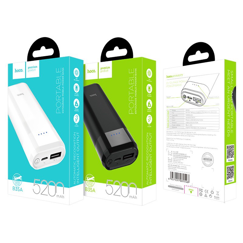 Pin sạc dự phòng Hoco B35A Dung lượng 5200 mAh