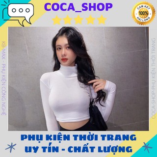 [Siêu Đẹp]Áo Croptop Cổ Lọ Tay Dài, Áo Kiểu Croptop Tay Ngắn, Có Cổ Unisex Oversize, Thoáng Mát, Trẻ Trung, Siêu Hot.