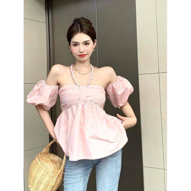 Áo Thun Tay Ngắn Lệch Vai Thời Trang Mùa Hè Quyến Rũ Cho Nữ