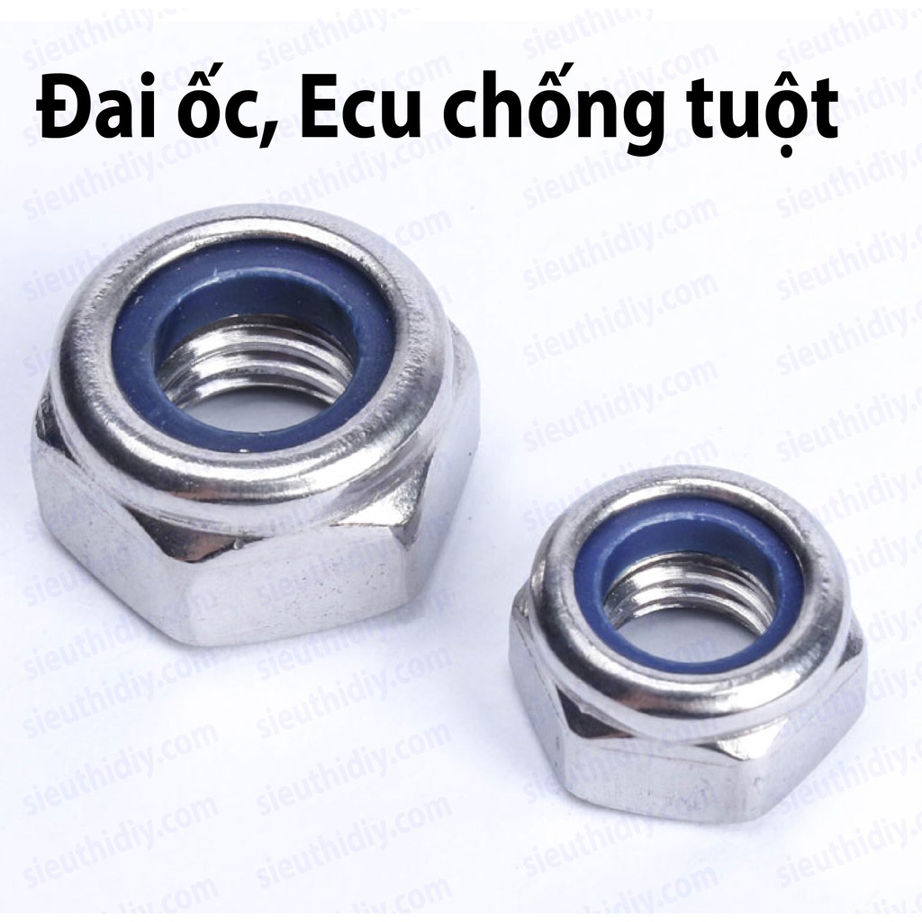 Đai ốc, ecu Inox 304/316 chống tuột M4M6M8M10