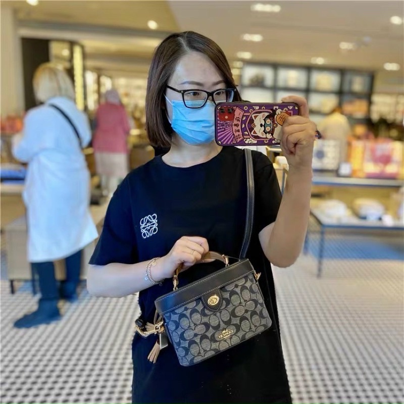 Sẵn - Túi Coach cặp lồng demin siêu chất