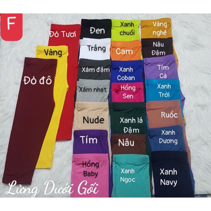 FREESIZE Quần lửng dưới gối legging thun thái lan (hàng RAINBOW)