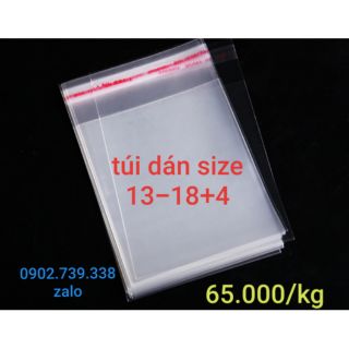 Túi opp dán size 13-18+4