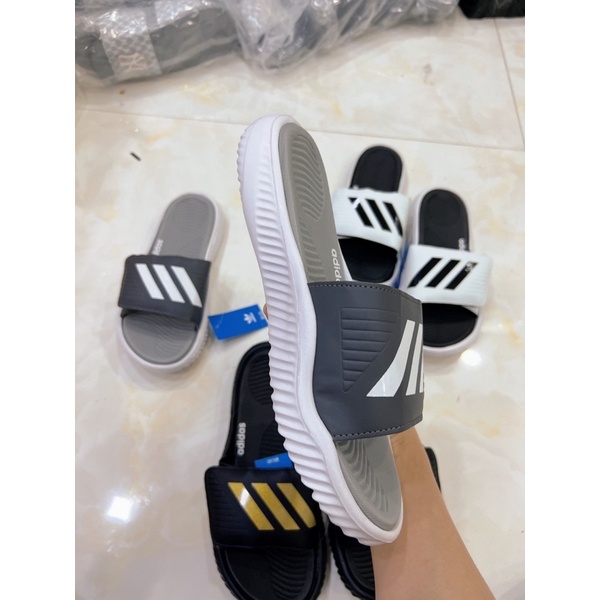 Dép Alphabounce  quai ngang nam nữ 3 sọc chất xịn VN