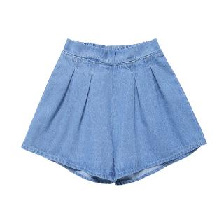 Quần Short Jean Lưng Cao Co Dãn Plus Size Cho Nữ
