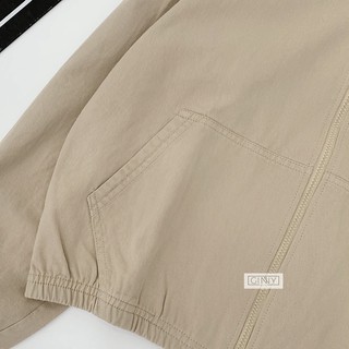 Áo Khoác Kaki Nón Basic Phiên Bản Màu Kem