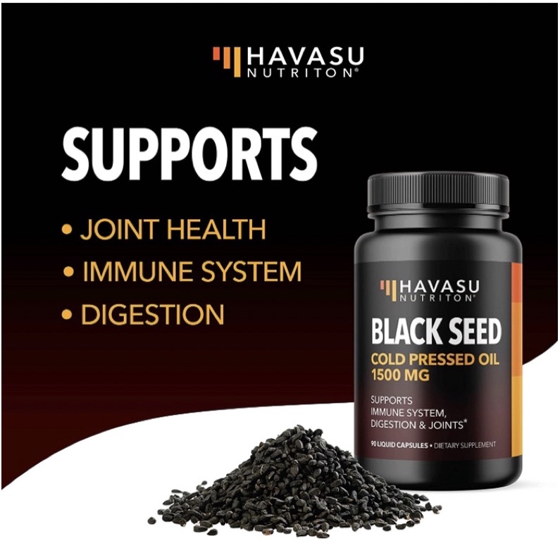 Viên dầu thì là đen thuần chay cao cấp Havasu Premium Cold-Pressed Black Seed Oil 90 viên USA