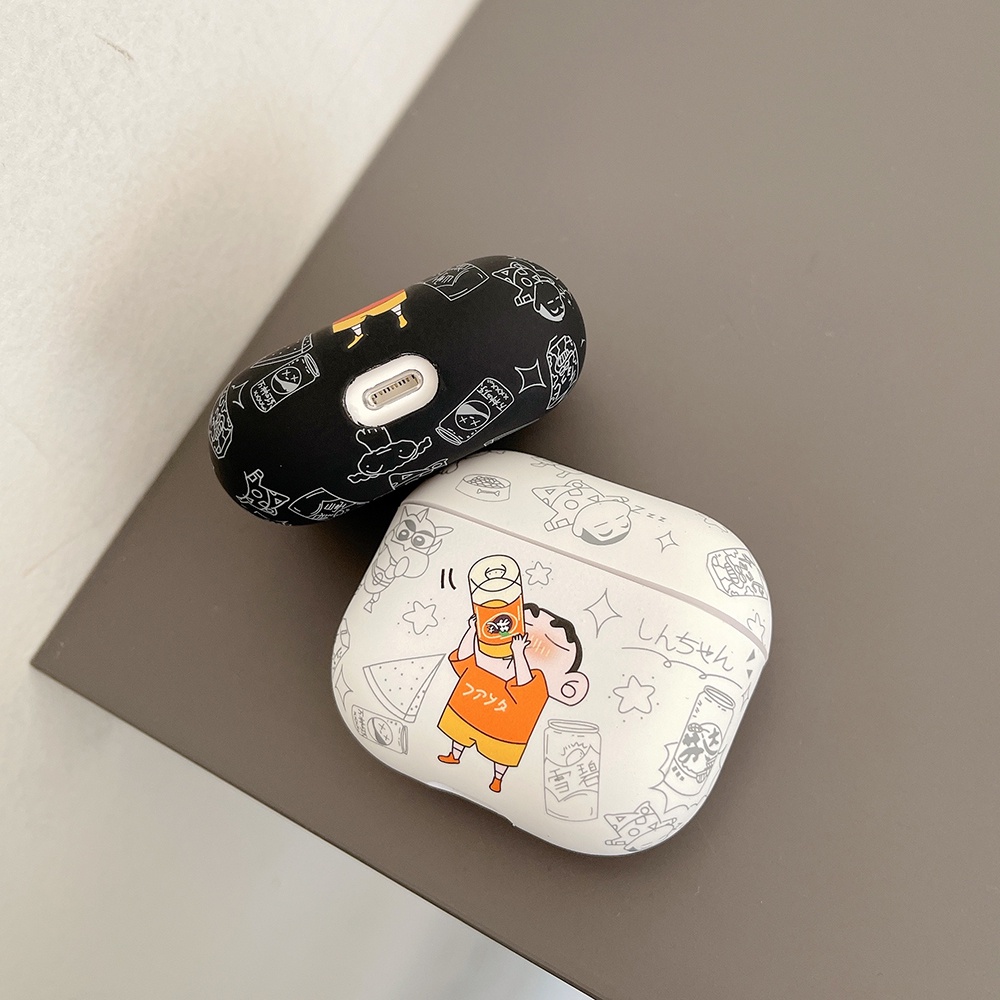 Vỏ Bảo Vệ Hộp Sạc Tai Nghe AirPods Pro AirPods1 2 3 Bằng Silicon Mềm Hình Cậu Bé Bút Chì