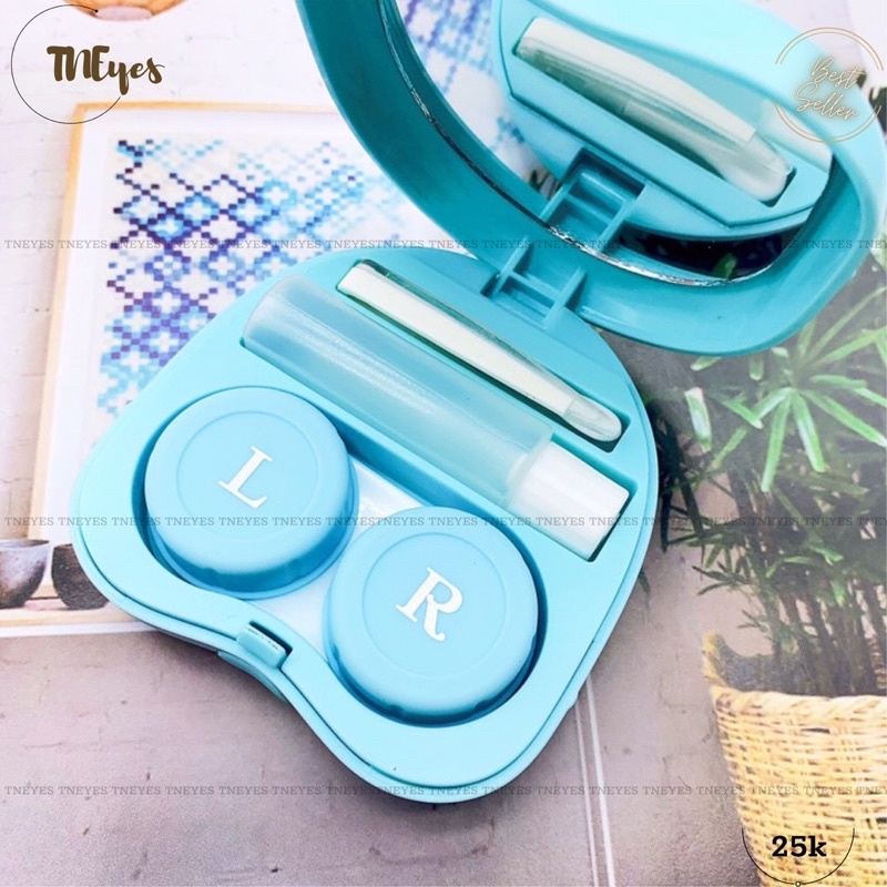 Khay Gương Đựng Lens Kính Áp Tròng Có Gương Full Dụng Cụ Đeo