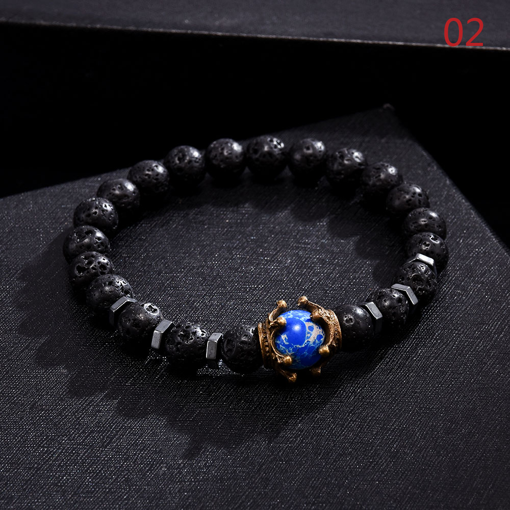 Vòng Tay Chuỗi Hạt Đá Mắt Hổ Tự Nhiên 21 Cái 8mm