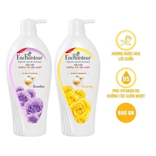 Dầu gội nước hao Enchanteur Charming/Sénation dưỡng tóc siêu mượt 650gr