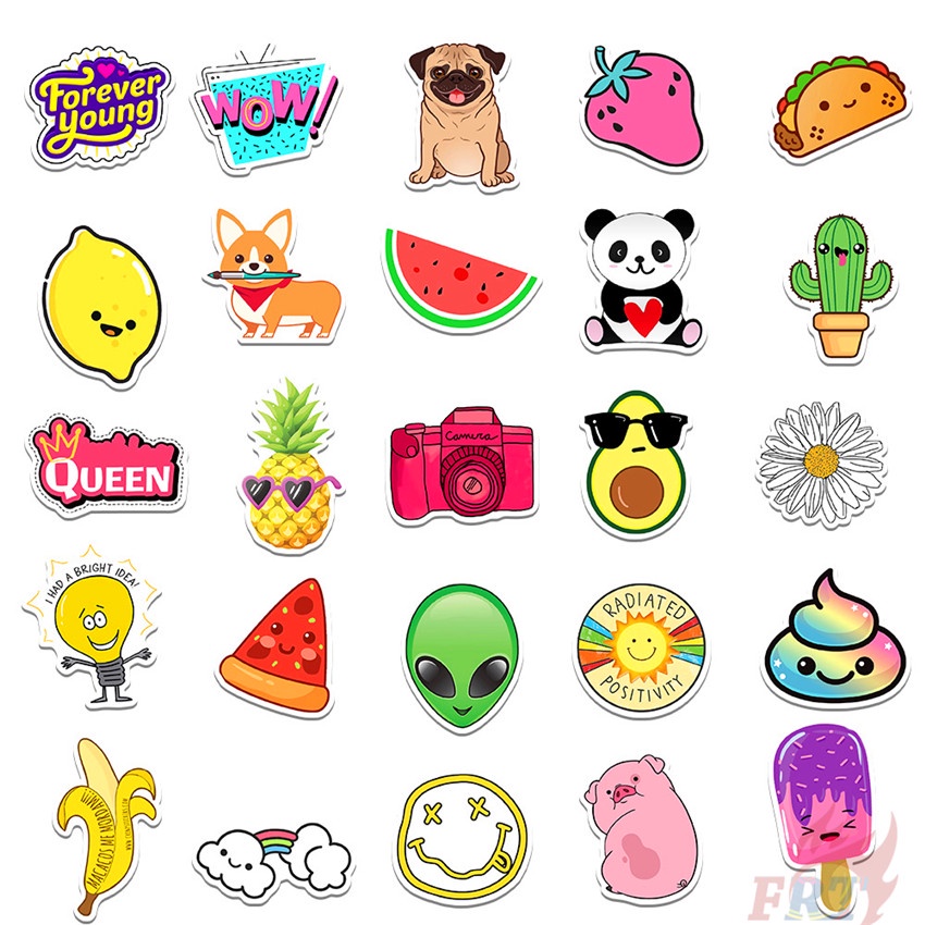 ❉ Funny Leisure Time Series 03 Stickers ❉ 50Pcs/Set Mixed DIY Fashion Waterproof Luggage Laptop Skateboard Doodle Stickers