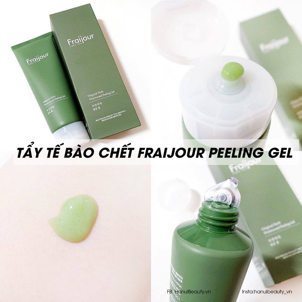 (Date 2024) Gel tẩy tế bào da chết FRAIJOUR thảo mộc Original Herb wormwood Peeling Gel Hàn Quốc