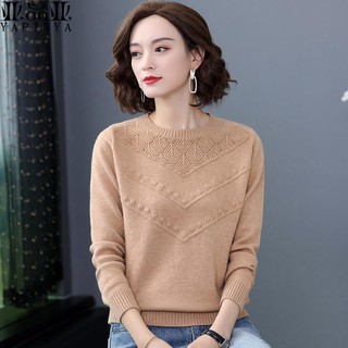 Áo len nữ dài tay bo đáy sang trọng