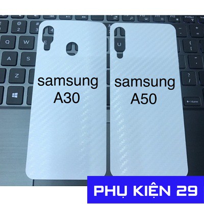 [Samsung A30/A50] Dán lưng 3D vân Cacbon - Carbon