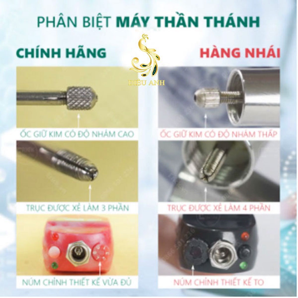 Máy phun xăm thần thánh, máy thần thánh không tích điện chỉnh tốc độ chính hãng