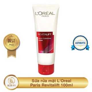 Sữa rửa mặt Loreal Revitalift 100ml làm sạch và săn chắc da - Bon91
