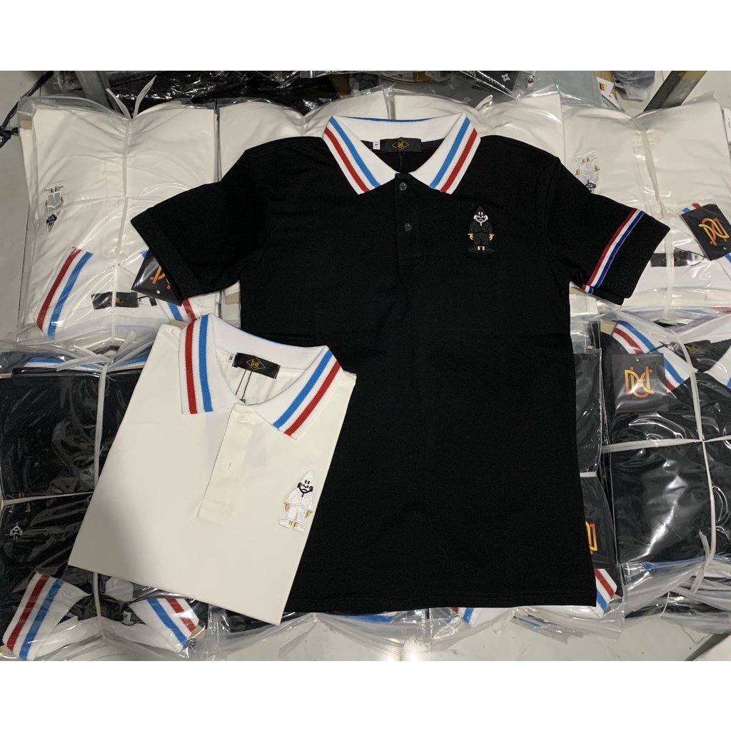 Áo thun nam cổ trụ thêu logo