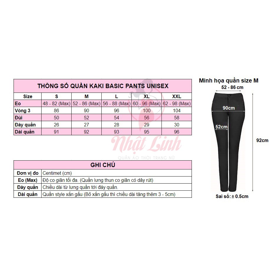 [FREESHIP] QUẦN KAKI BASIC PANTS UNISEX CAO CẤP