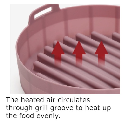 Fry POT 100% Platinum Silicon POT dành cho máy sấy và lò vi sóng 19cm  / Từ Hàn Quốc